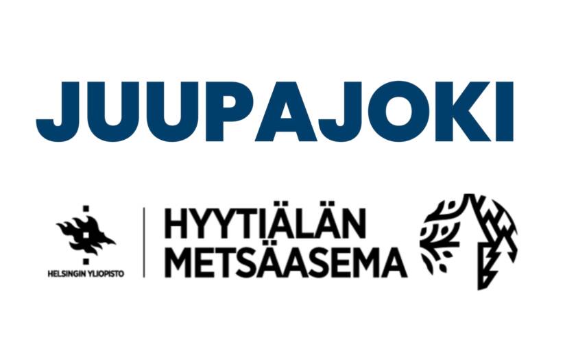 Juupajoen kunnan tekstitunnus ja Hyytiälän metsäaseman logo samassa kuvassa
